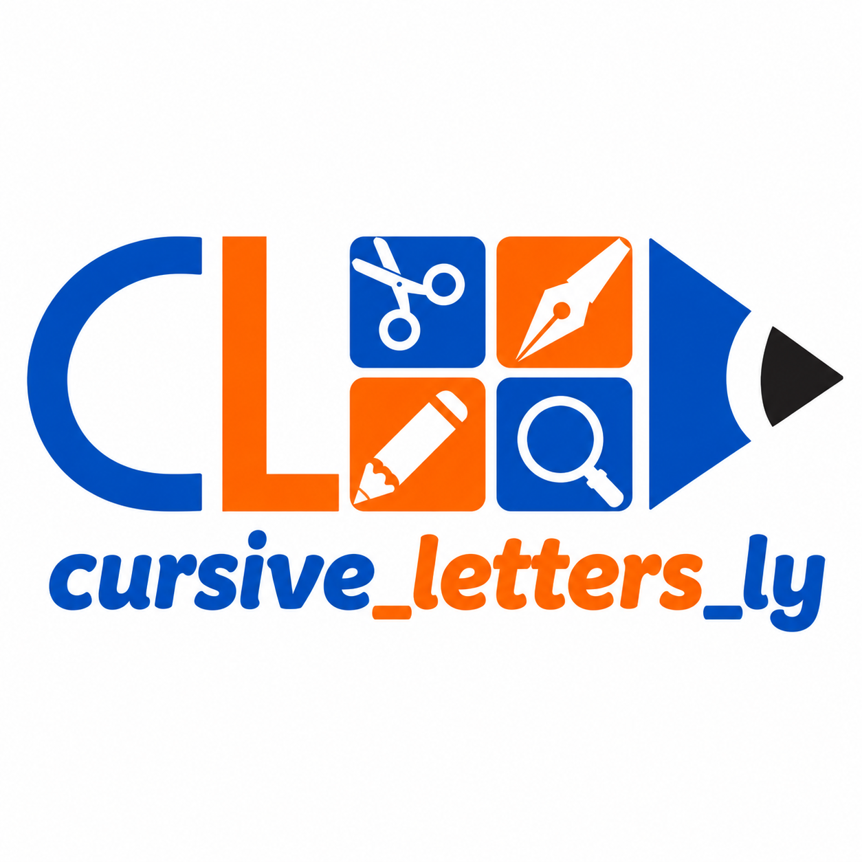 Cursive letters